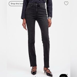 Size 24 madewell black stovepipe jeans